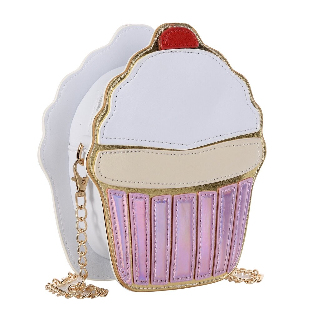 6899 Food Shape Cross Body Bag PU Cartoon Purse Ice Cream Sholuder Bag - Picture 2 of 6